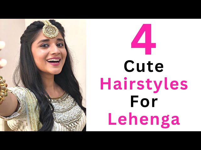 Hairstyle on Lehenga for Short Hair | Short and Stylish: Hairstyles That  Complement Your Lehenga Beautifully | Times Now