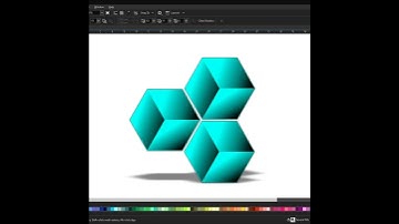 3D Cube Logo Design | Coreldraw #shorts #3dcube #drawing #design