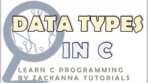 3. Data Types in C