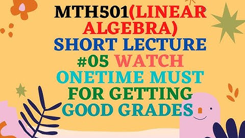 Mth501 short lec 5 || Linear Algebra || Online Mathematics || Vector equations