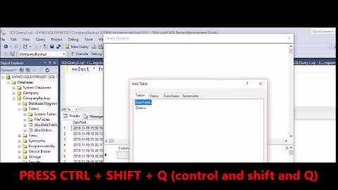 MS SQL -  Open Query Designer using keyboard key combination (using shortcuts)
