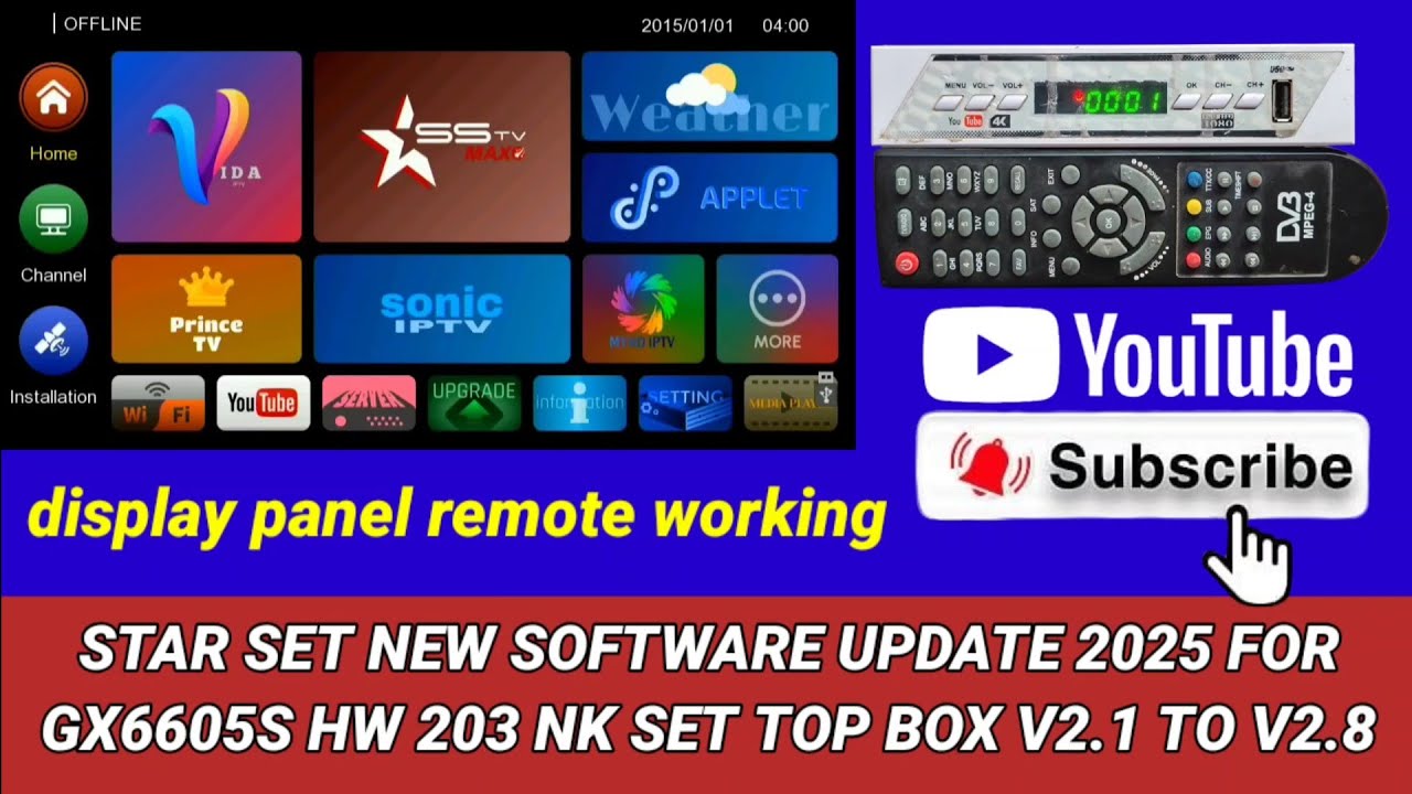GX6605S HW203 NK HD Box Starsat New Software 2025 | NK Set Top Box Latest Update | 100% Working