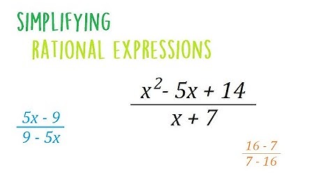 Simplifying Rational Expressions