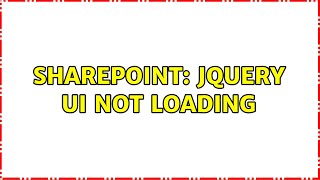 Sharepoint: Jquery UI not loading