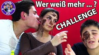 WER WEIß MEHR ?! CHALLENGE - mit ekliger Bestrafung - FAMILY FUN