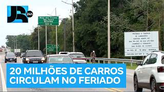 Feriado terá 20 milhões de veículos; veja os horários de pico nas rodovias