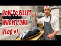 HOW TO FILLET WHOLE  TUNA 48.5 KG. VLOG #1 | THROWBACK VIDEO IT WAS MY FIRST TIME CUTTING TUNA