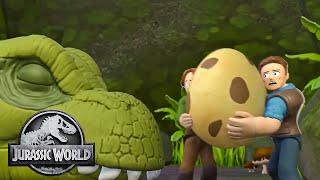 There's a T-Rex Around?? | Jurassic World | Kids Action Show | Dinosaur Cartoons