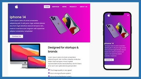 Create Responsive Website Using HTML , CSS & JAVASCRIPT | apple iPhone 14