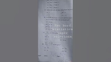 HSC board statistics paper solution