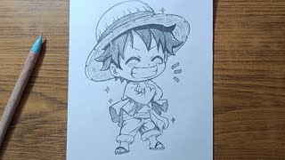 How to draw Luffy ll step by step ll V.ArtSpark
