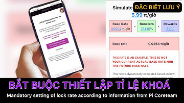 Pi network - Mọi tài khoản bắt buộc phải thiết lập tỉ lệ khoá Pi | PI NETWORK VN