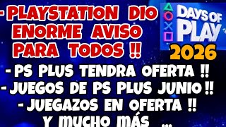 PLAYSTATION DIO ENORME AVISO DEL DAYS OF PLAY GRANDES OFERTAS EN JUEGOS PS PLUS  CONTENIDO GRATIS 