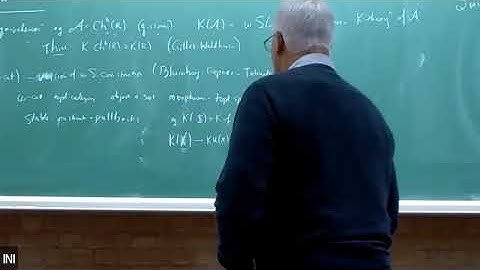 K-theory, motivic cohomology, Chow groups I - Charles Weibel