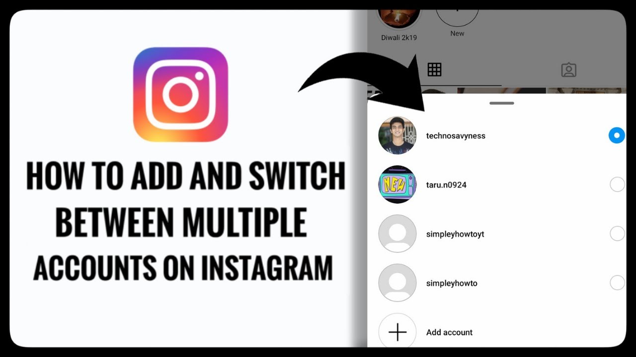 How to Add and Switch Between MULTIPLE Accounts on Instagram 2022 - YouTube