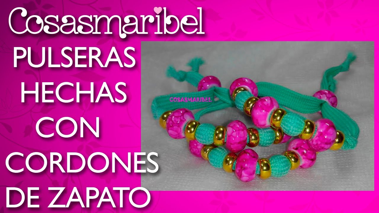 Crea pulseras con cordones de zapatos ,te van a encantar.
