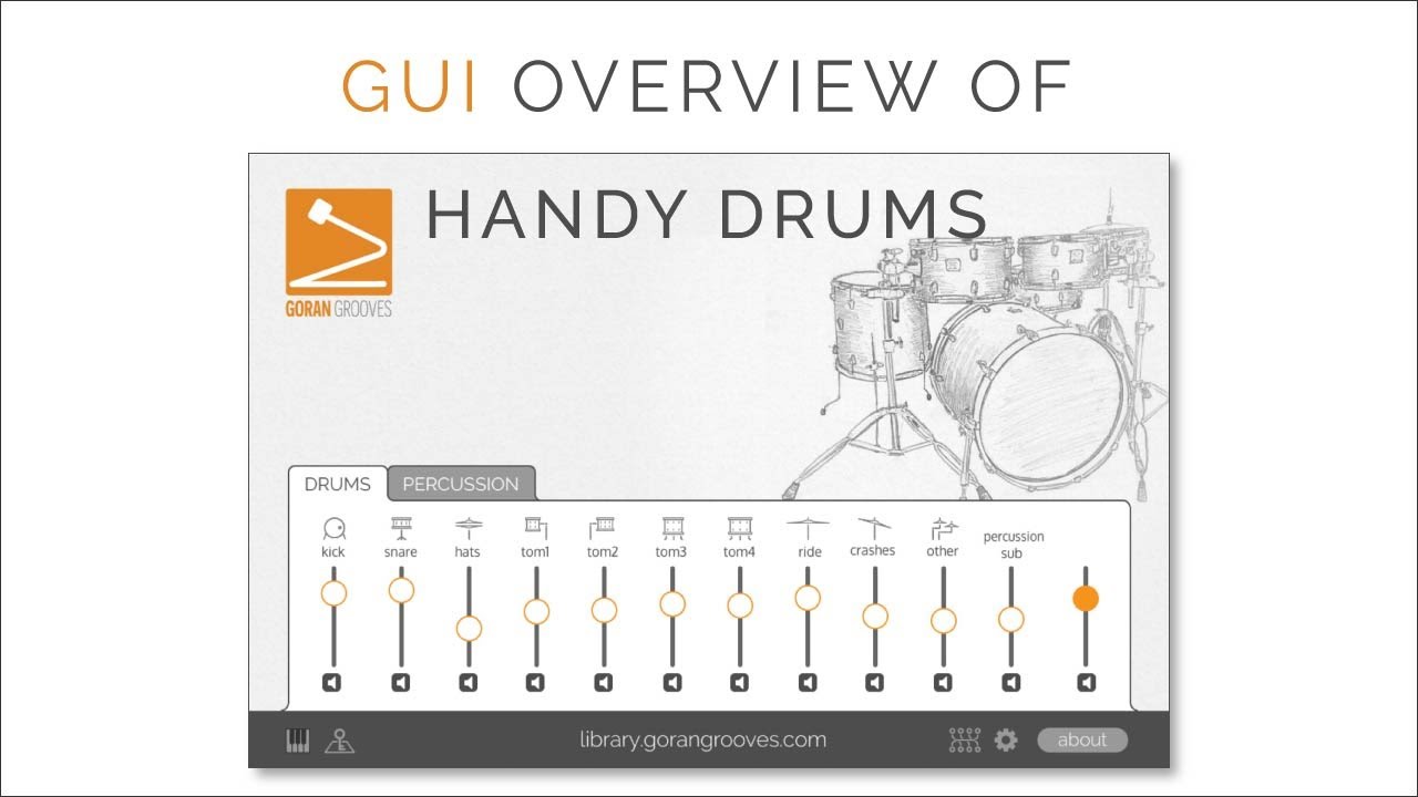 GoranGrooves Handy Drums - GUI Overview