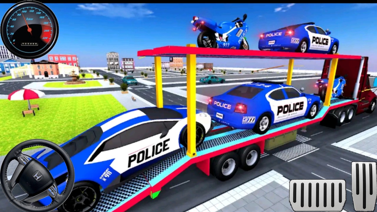 Police Truck Car Transporter 🚓🚛 Extreme Police Chase Game – Android Gameplay 🎮