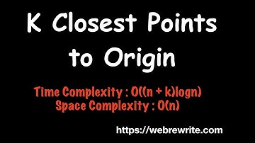 K Closest Points to Origin | LeetCode 973 | Amazon