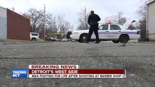 Man shot outside barbershop on Detroit's west side