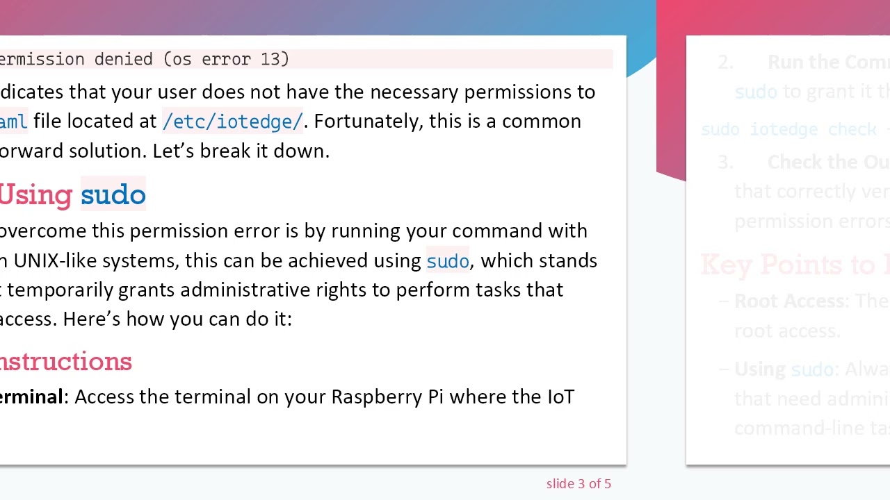 How to Easily Permit Access to Your config.yaml File on Raspbian for Azure IoT Edge