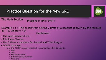 GRE Math Practice Plugging In  for Quantitative Comparison|Drill 1 Question 1:Profit Formula Example
