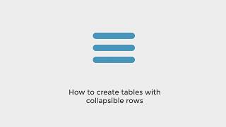 How to create tables with collapsible rows