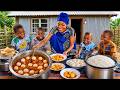 🌟 African Village Cooking 🍳 Massive Egg Stew &amp; Rice Cooking 🔥
