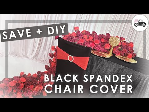 Black Spandex Folding Chair Cover Stretch Chair Covers, Wedding Chair Covers  -  UK