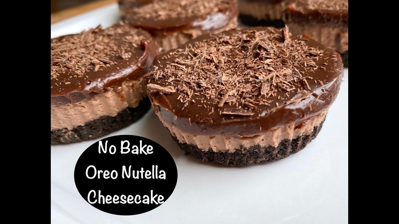 Easy 5 Ingredients No Bake Oreo Nutella Cheesecake Youtube