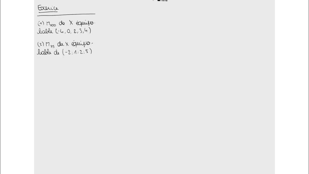 (79.2) Calculer l'espérance, la Variance et l'Écart-Type d'une Variable ...
