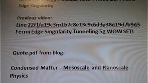 Line 22f1fa19c3m1b7c8e13c9c6d3p38d19d7b9d4 Fermi Edge Singularity Quantum Dots 5g WOW SETI
