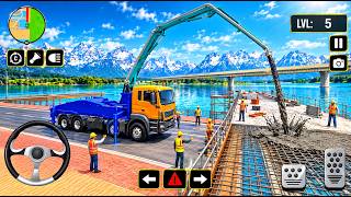 🚧 도시 교량 건설 3D 게임 플레이 🚛 | 콘크리트 펌프카 시뮬레이터 게임 screenshot 5