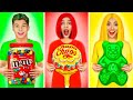 Desafío Alimentos del Mismo Color | Comer Solo Delicias Rojas VS Amarillas VS Verdes por RATATA BOOM