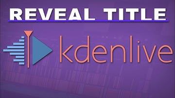 Reveal Text, Title in Kdenlive in Tamil