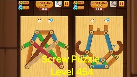 Screw Puzzle: Wood Nut & Bolt - Level 454