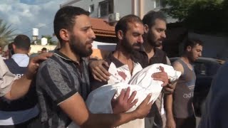 Funerals after Khan Younis homes hit where Palestinians were sheltering