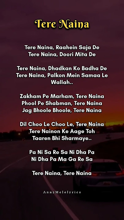 TRY WITH YOUR OWN VOICE 🤍- TERE NAINA SONG #songlyrics #trywithyourownvoice #song #terenaina
