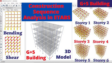 Construction sequence analysis in ETABS Software | Building design | civil engineering | online |