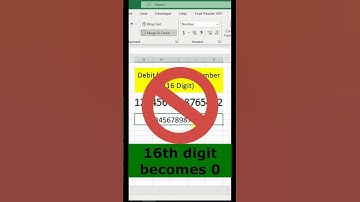 How to type debit/credit card numbers Excel | Proper display of long numbers | Basic excel tutorial