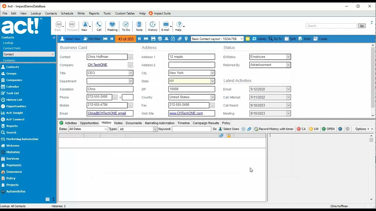ImpactACt addon for Act by Swiftpage