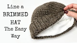 How to Line a Brimmed Hat With Fleece  Easy Sew in Technique