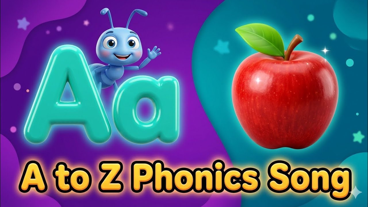 to Z Phonics Song for Kids | ABC Alphabet Sounds | Nursery Rhymes ...
