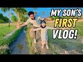 My Son’s First Ever Vlog | Father Son Funny Village Vlog