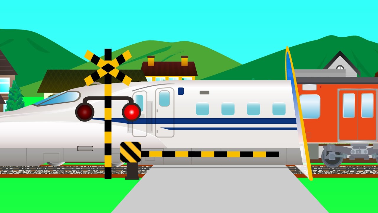 電車を変身させてしまう踏切♪A railroad crossing that transforms a train.