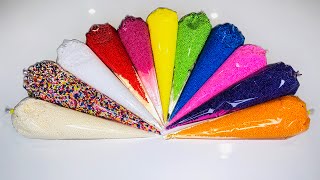 Making Crunch Slime With Piping Bags!  Satisfying Slime Video ⭐️ASMR⭐️ #ASMR #PipingBags #Colors