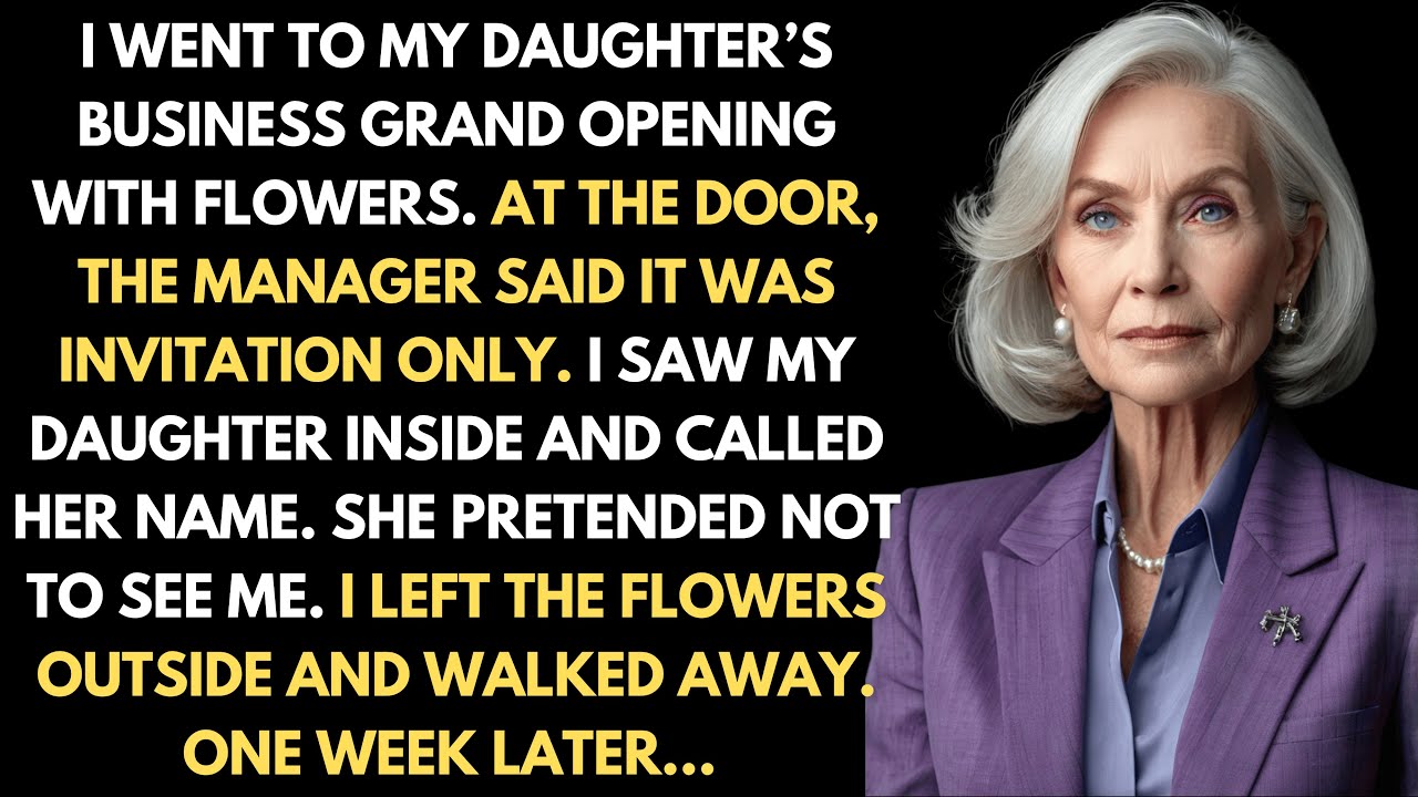 Я пошла на торжественное открытие бизнеса моей дочери — она сделала вид, что меня не видит. Недел...