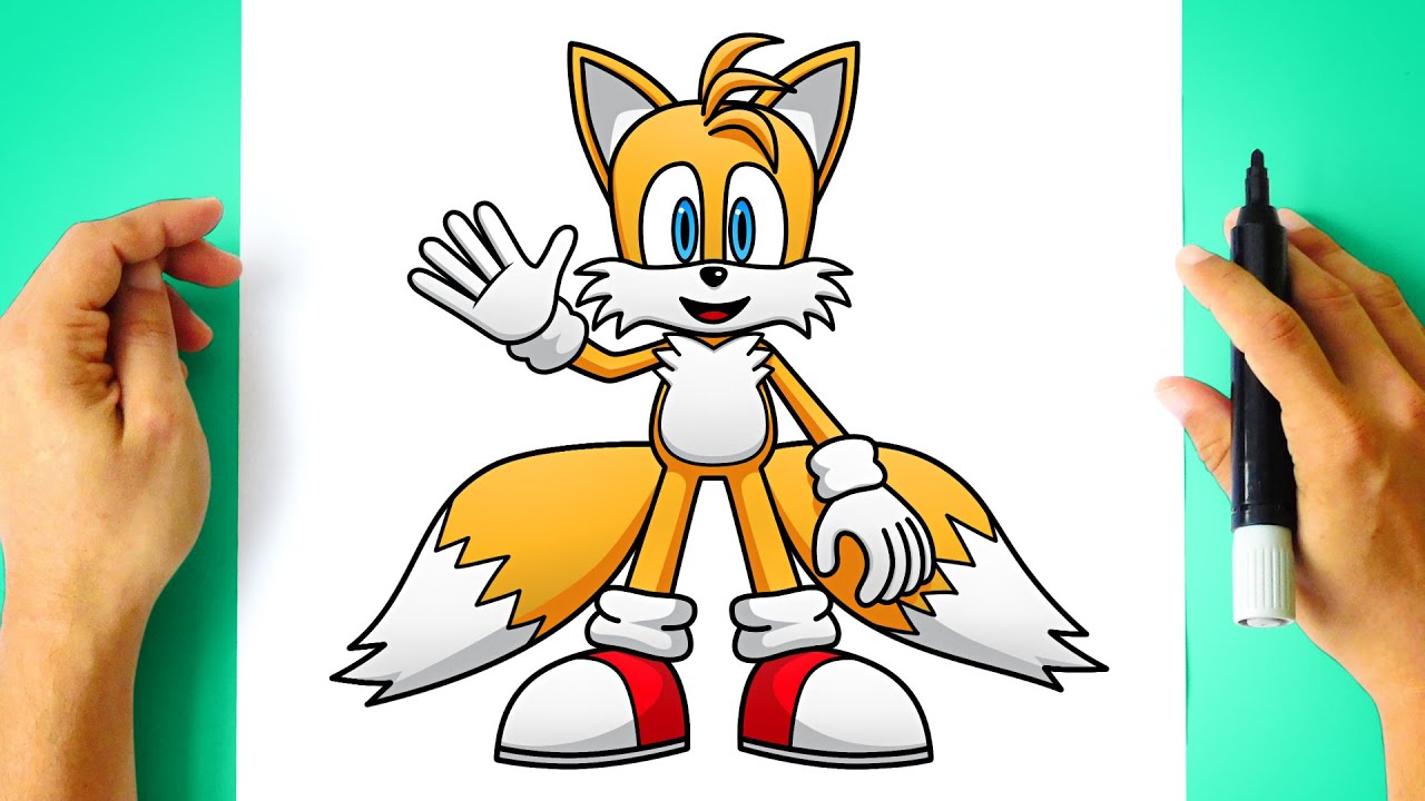 como desenhar o Tails (Miles Prower Tails- Sonic) 