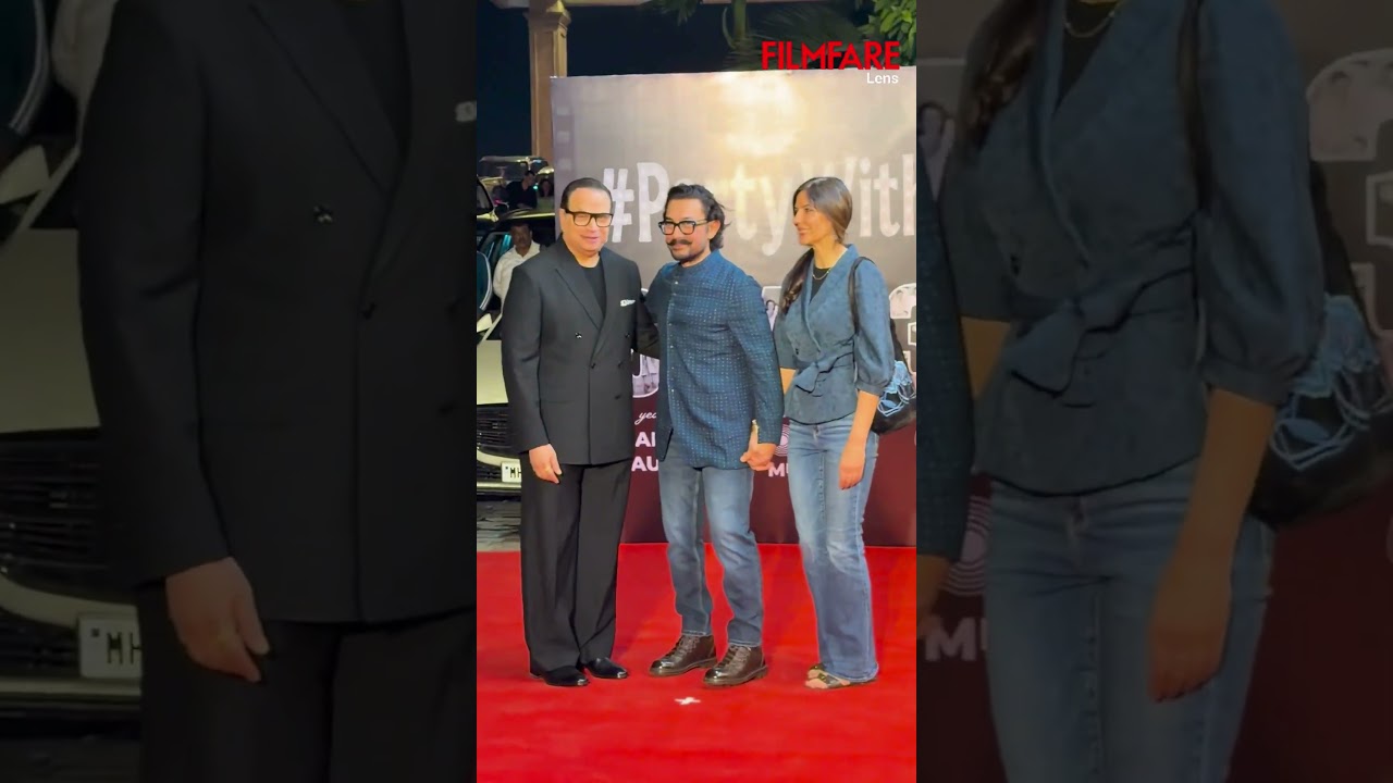 Аамир Хан и Гаури Спратт на вечеринке по случаю 65-летия Рамеша Таурани.