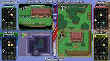 AdirondackRick vs PikaPals vs recitador vs Invictus2011 Full Entrance. ALTTP Randomizer Daily Race